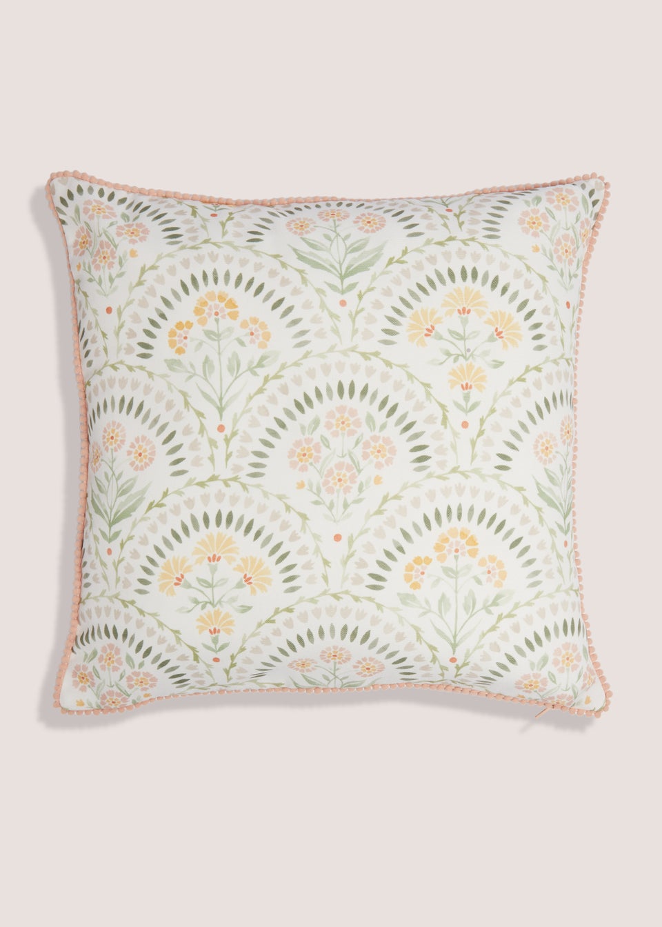 Floral Print Scallop Cushion (43cm x 43cm)