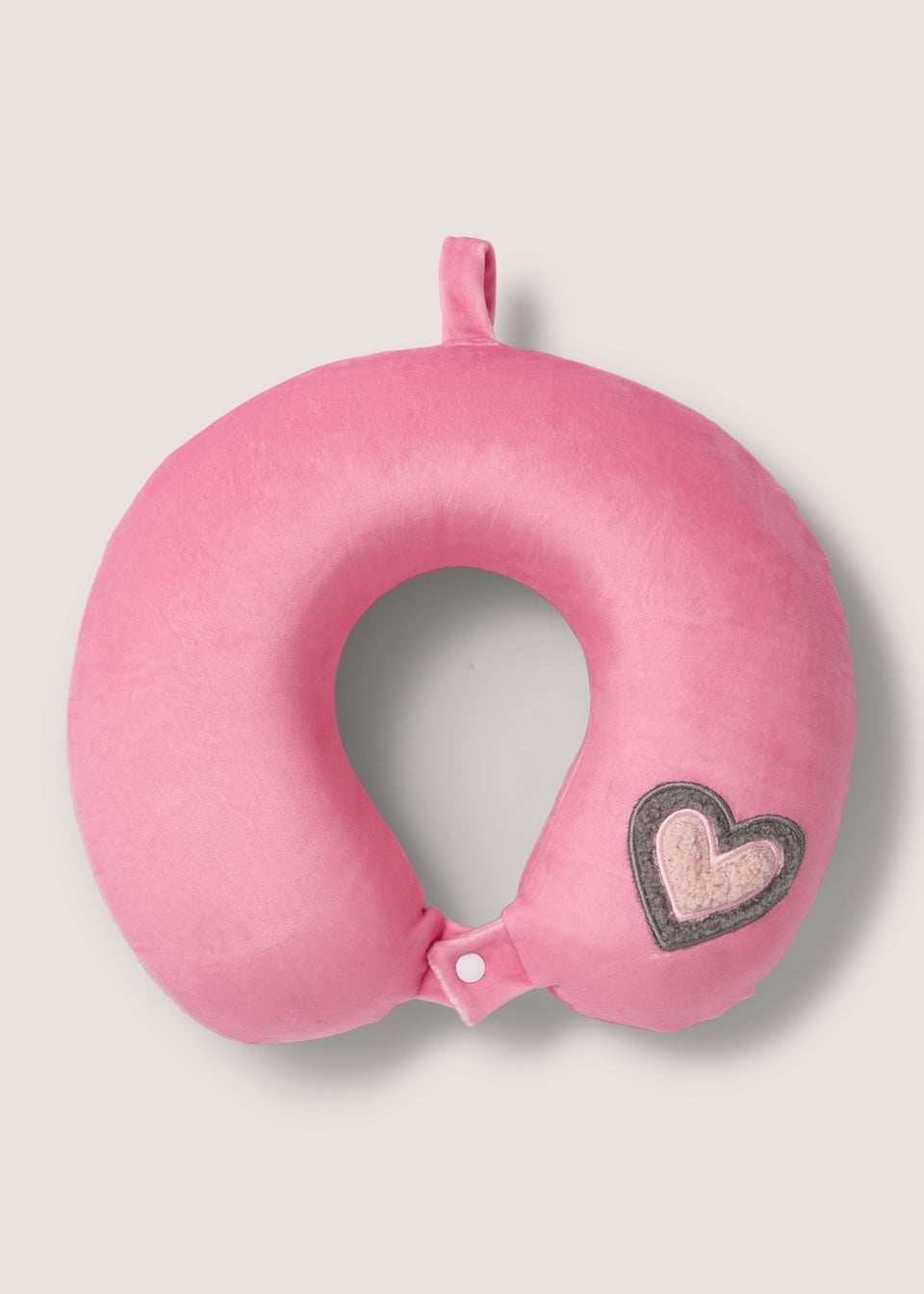 Pink Heart Travel Pillow (31cm x 29cm x 11cm)