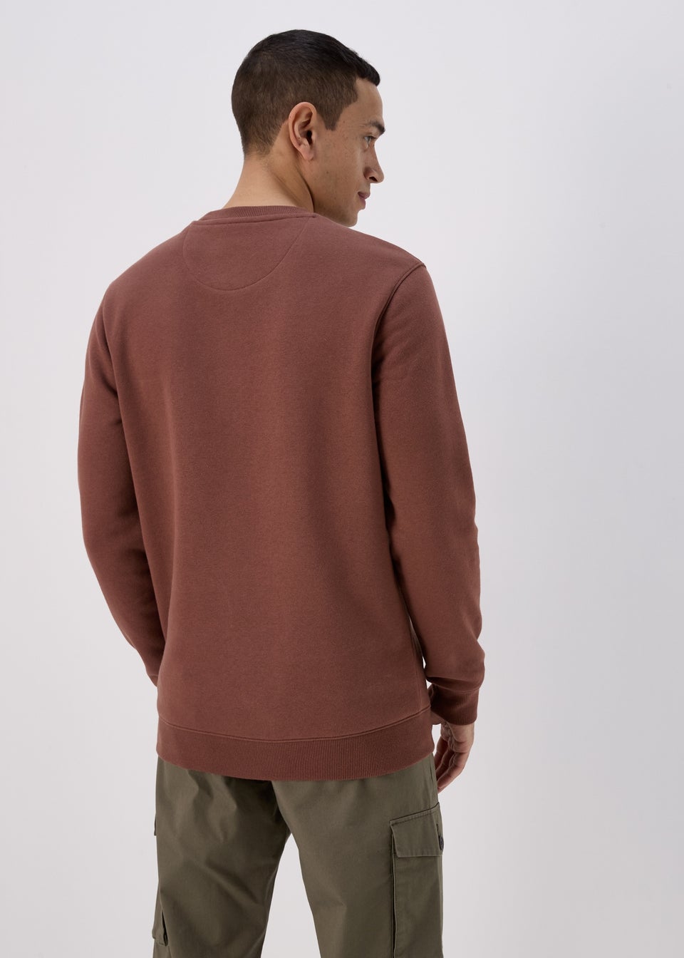 Brown Essential Crew Neck Sweatshirt