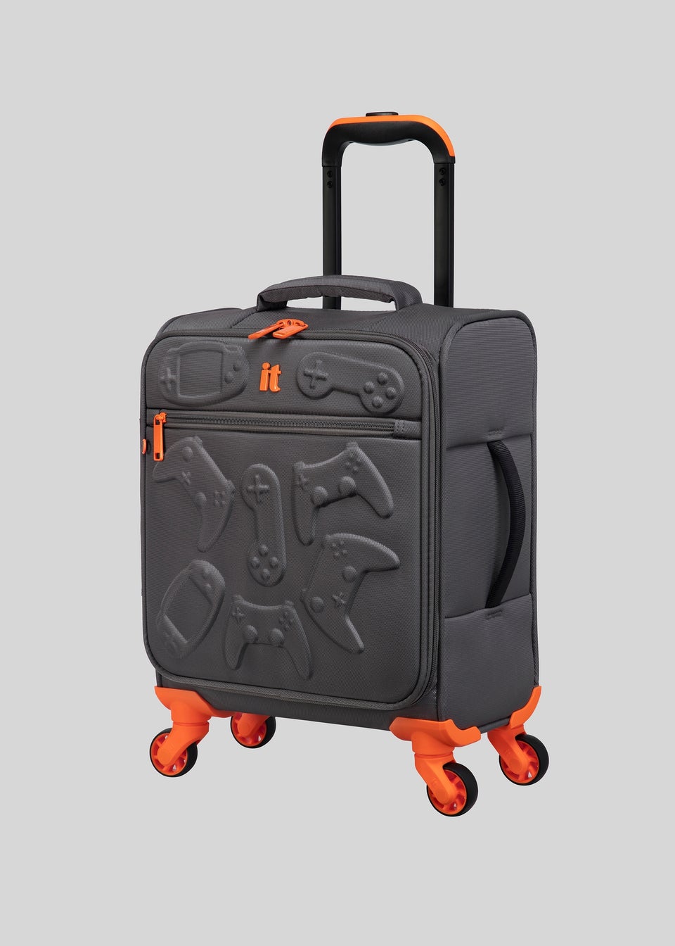 IT Luggage Grey Gaming Suitcase (44.5cm x 33.5cm x 20cm)
