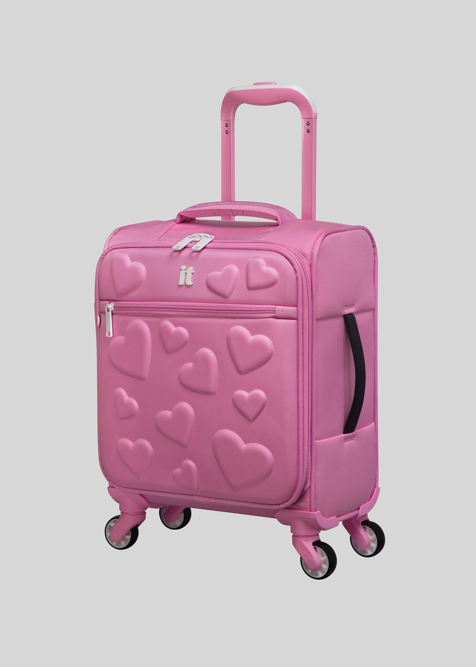 IT Luggage Pink Hearts Suitcase (44.5cm x 33.5cm x 20cm)