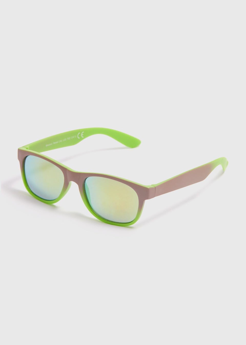 Boys Grey & Lime Ombre Sunglasses