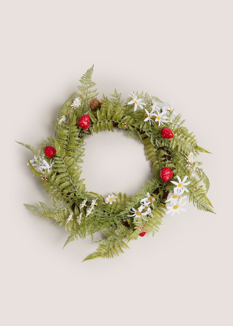 Green Strawberry Wreath (51cm x 51cm x 10cm)