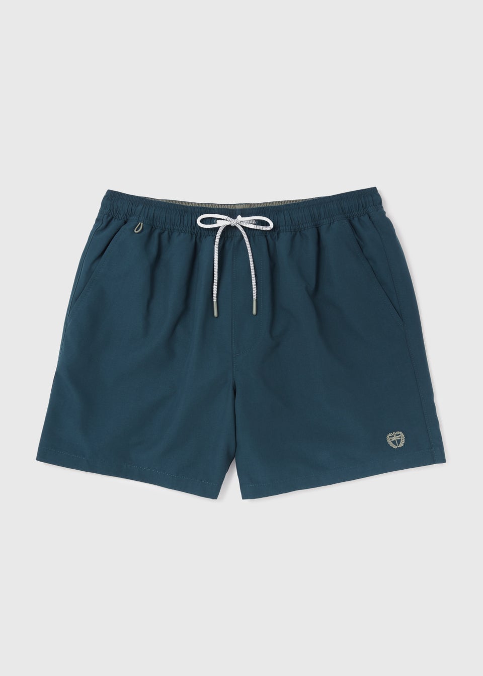 Navy Embroidered Swim Shorts