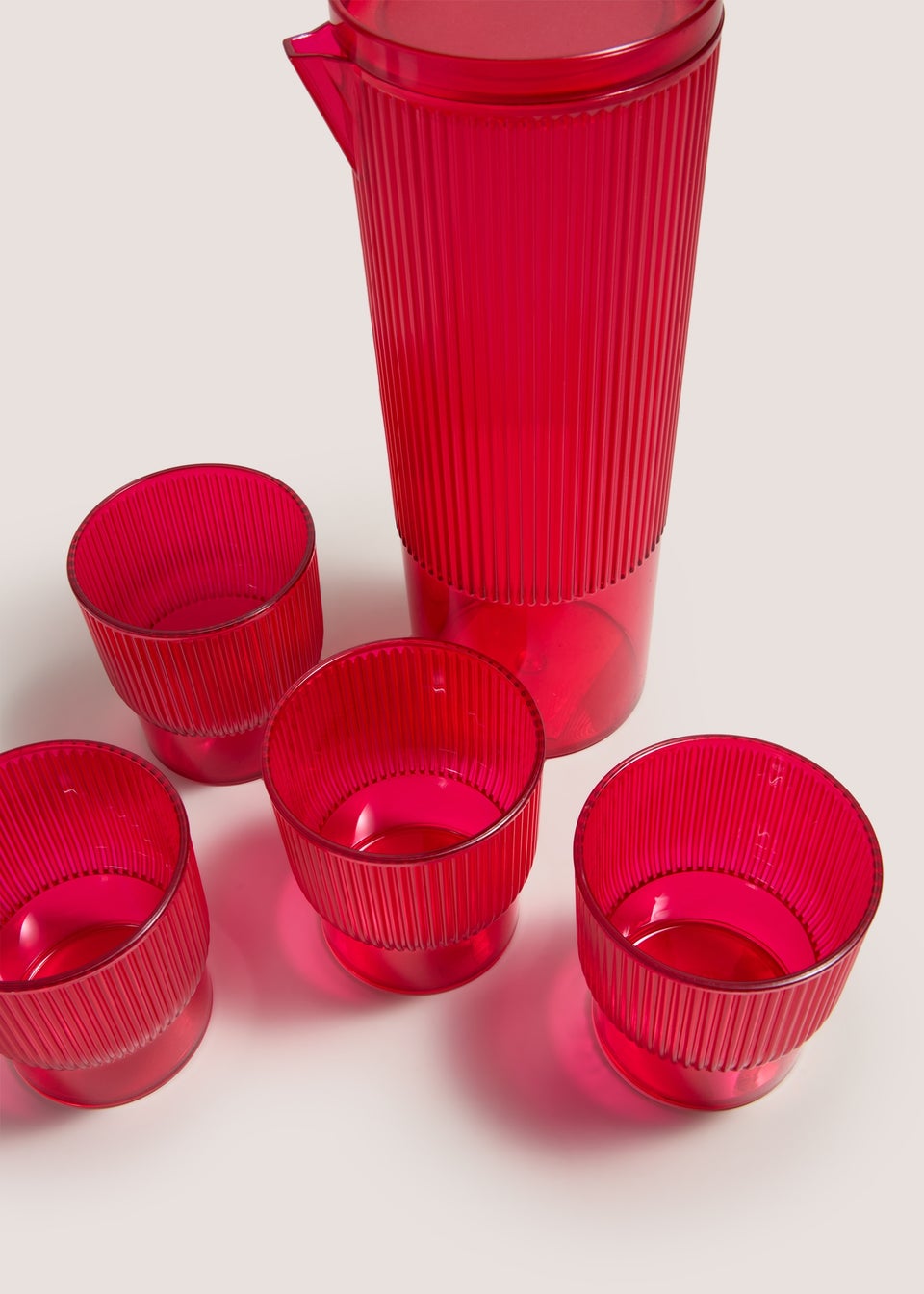 Outdoor Pink Jug and Cups Set