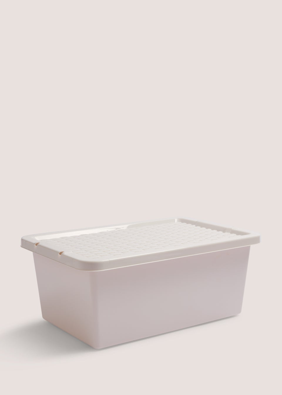 Grey Rattan Storage Box (38cm x 26cm x 16cm)