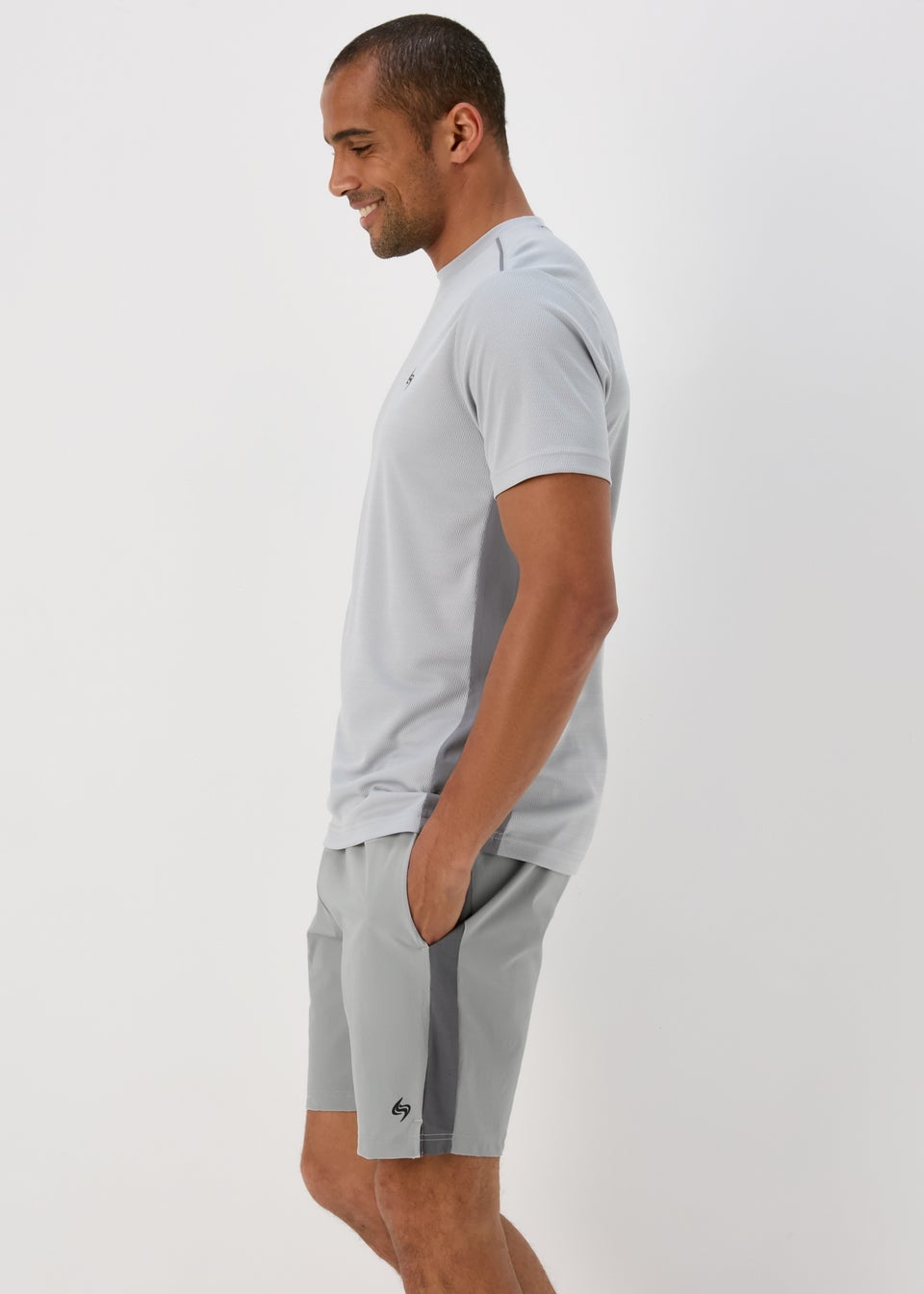 Woven Pique Shorts Grey
