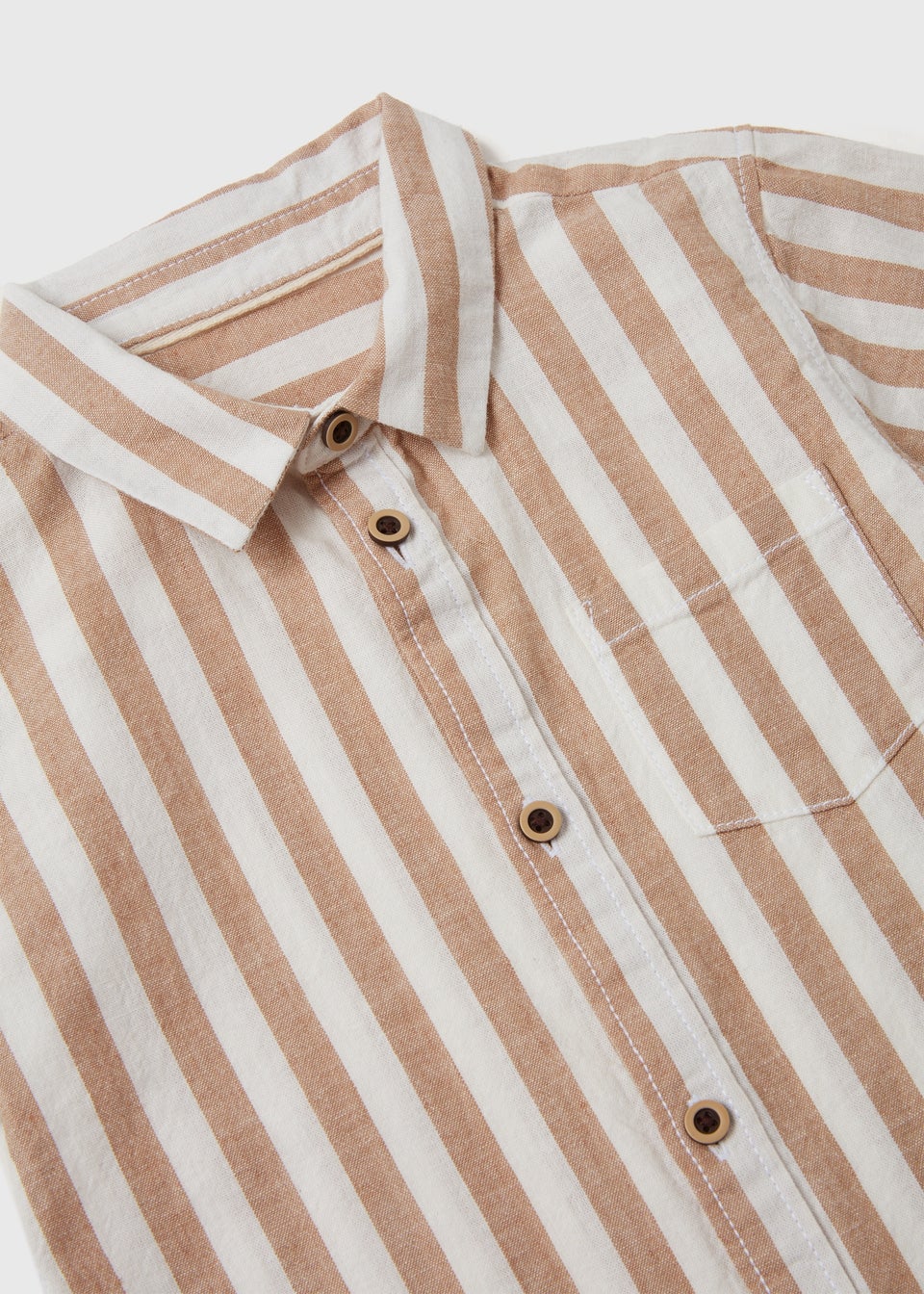 Boys Stone Stripe Shirt & Shorts Set (1-7yrs)