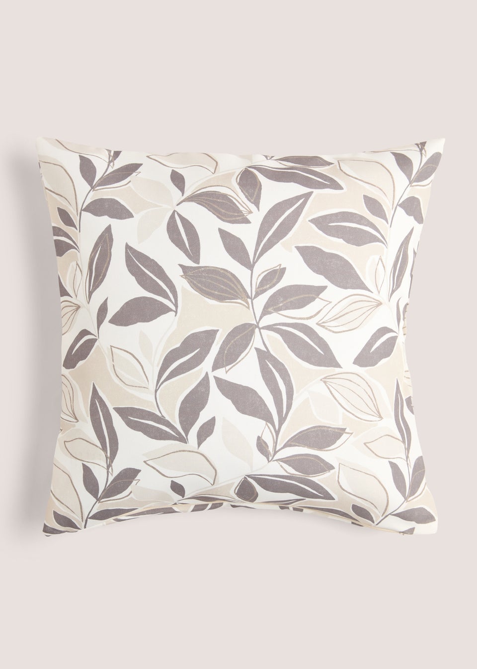 Cream Leaf Print Cushion (43cm x 43cm)