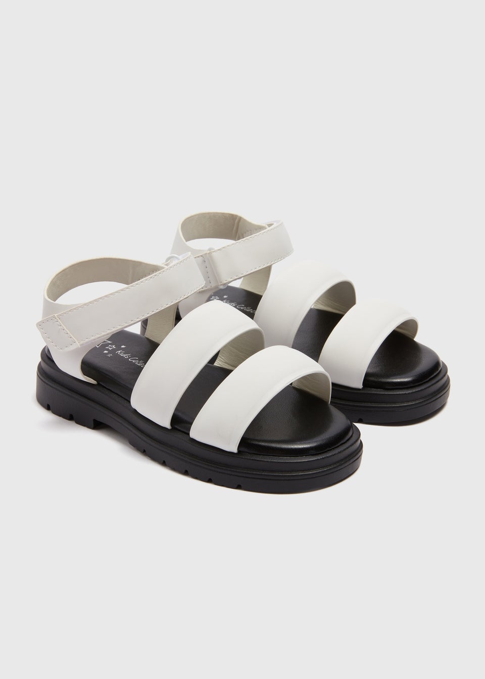 Girls White Chunky Sandals (Younger 10 -Older 5)