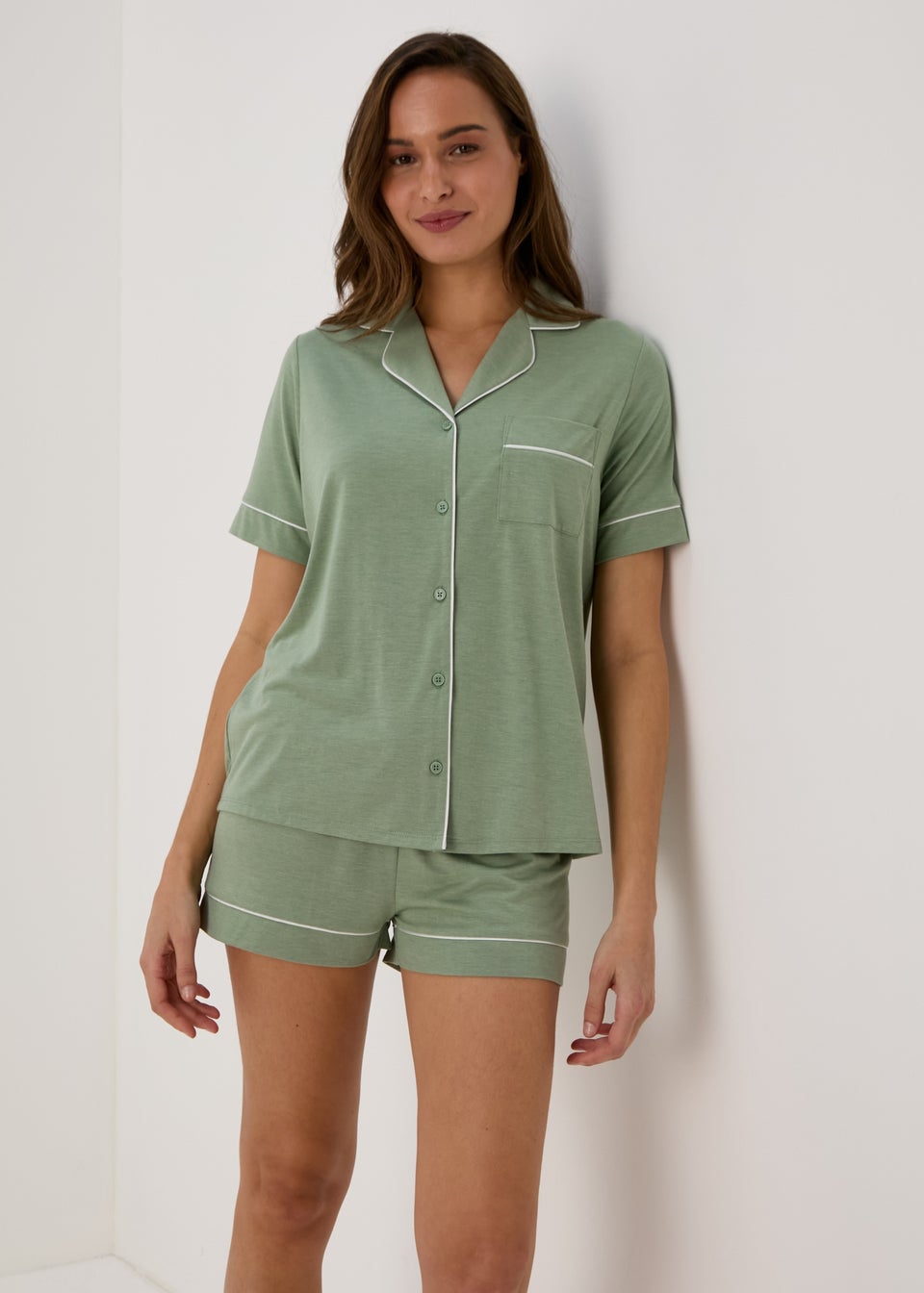 Green Pyjama Short Set