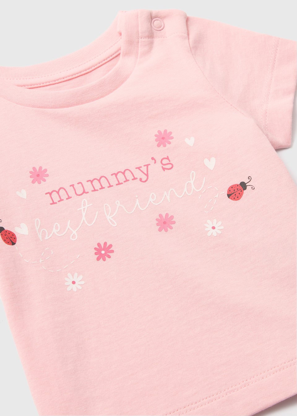 Baby Pink Mummy's Bestfriend Slogan T-Shirt (Newborn-23mths)