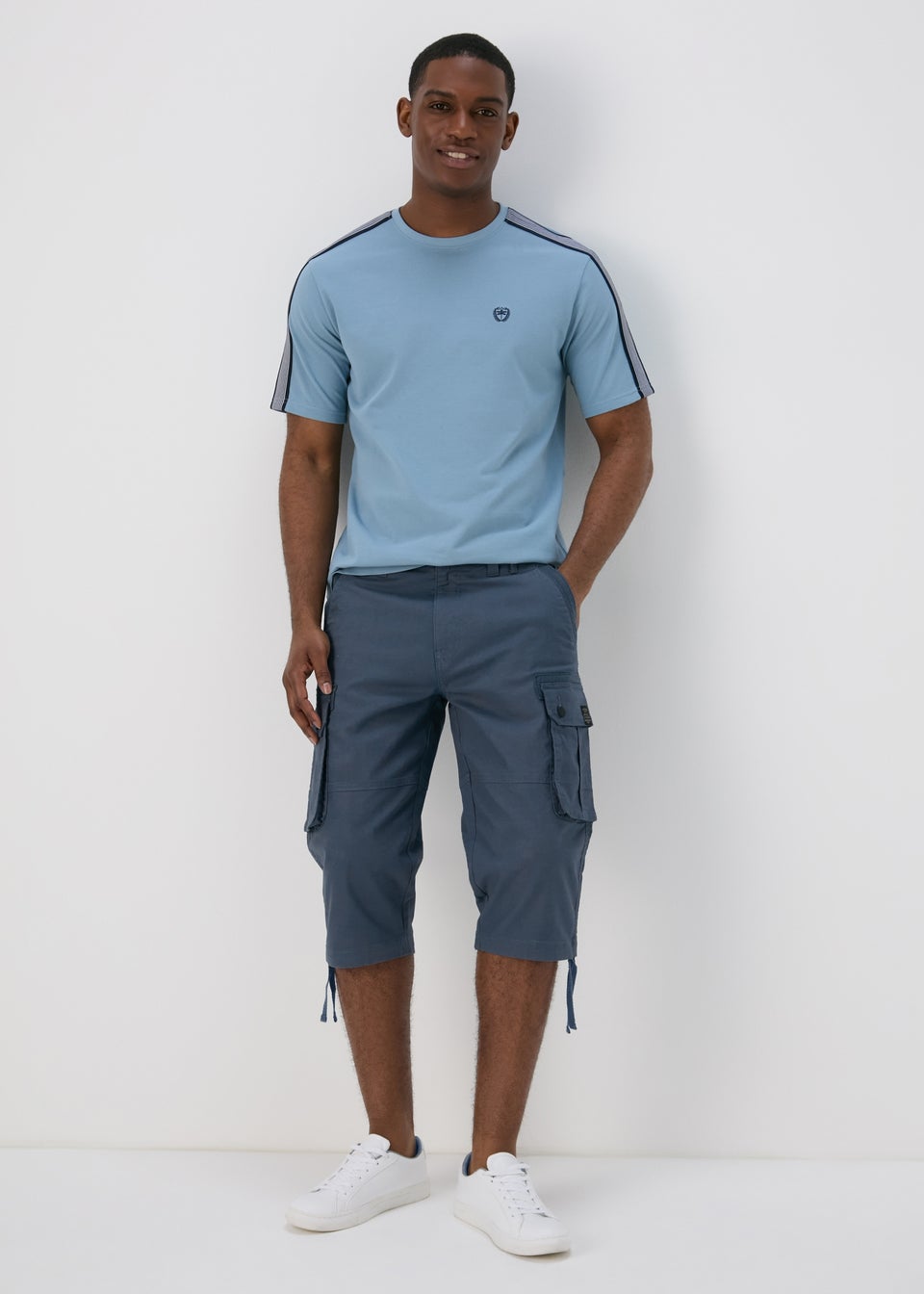 Navy 3/4 Cargo Shorts