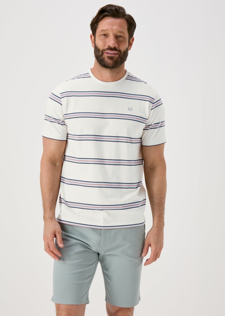 Ecru Stripe Design T-Shirt