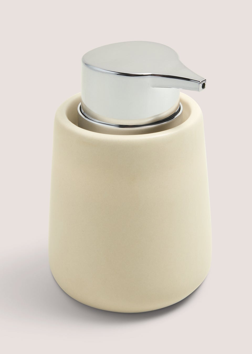 Beige Modern Ceramic Soap Dispenser (8cm x 13cm)