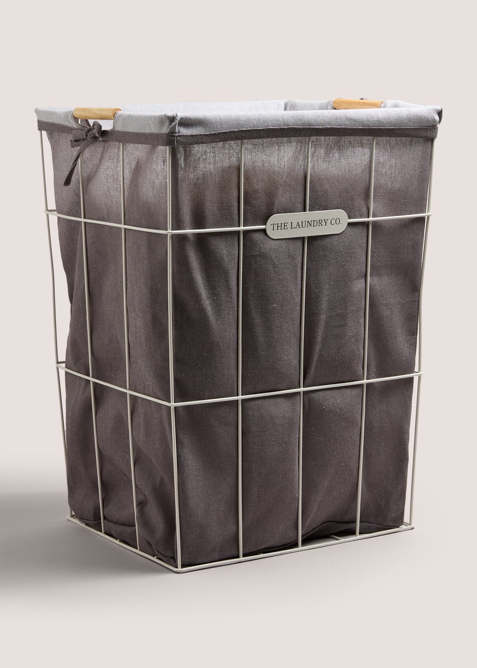 Laundry Co Grey Wire Frame Bag (54x38x38cm)