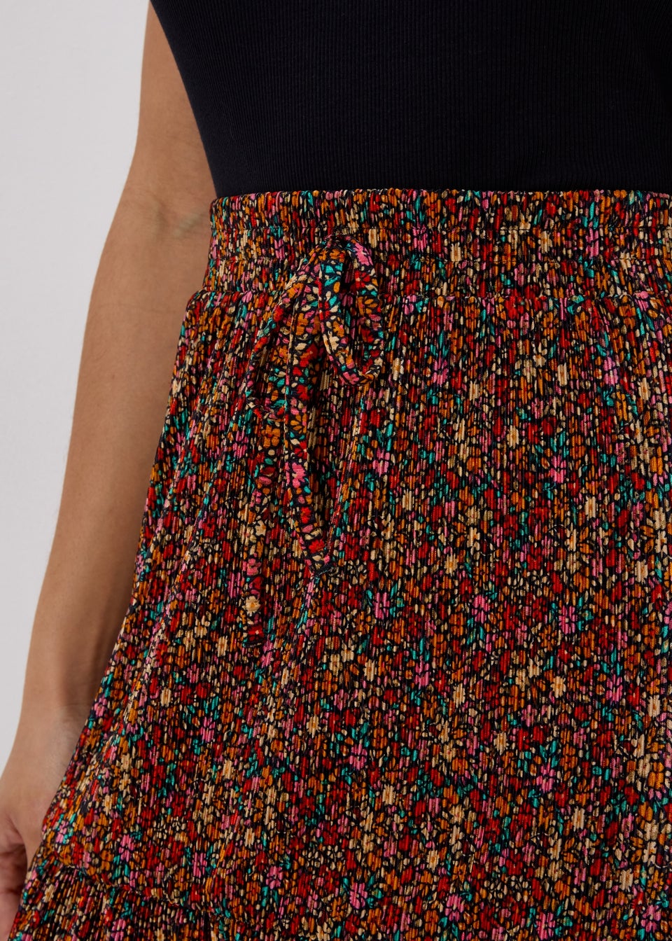 Multicolour Floral Mini Skirt