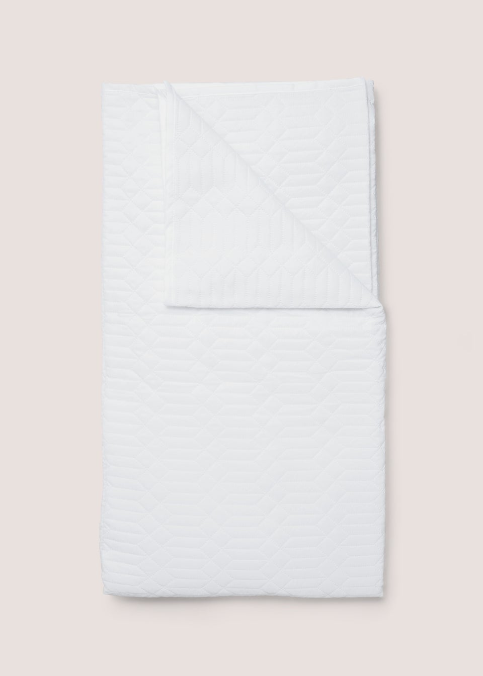 White Geo Pinsonic Bedspread (235cm x 235cm)