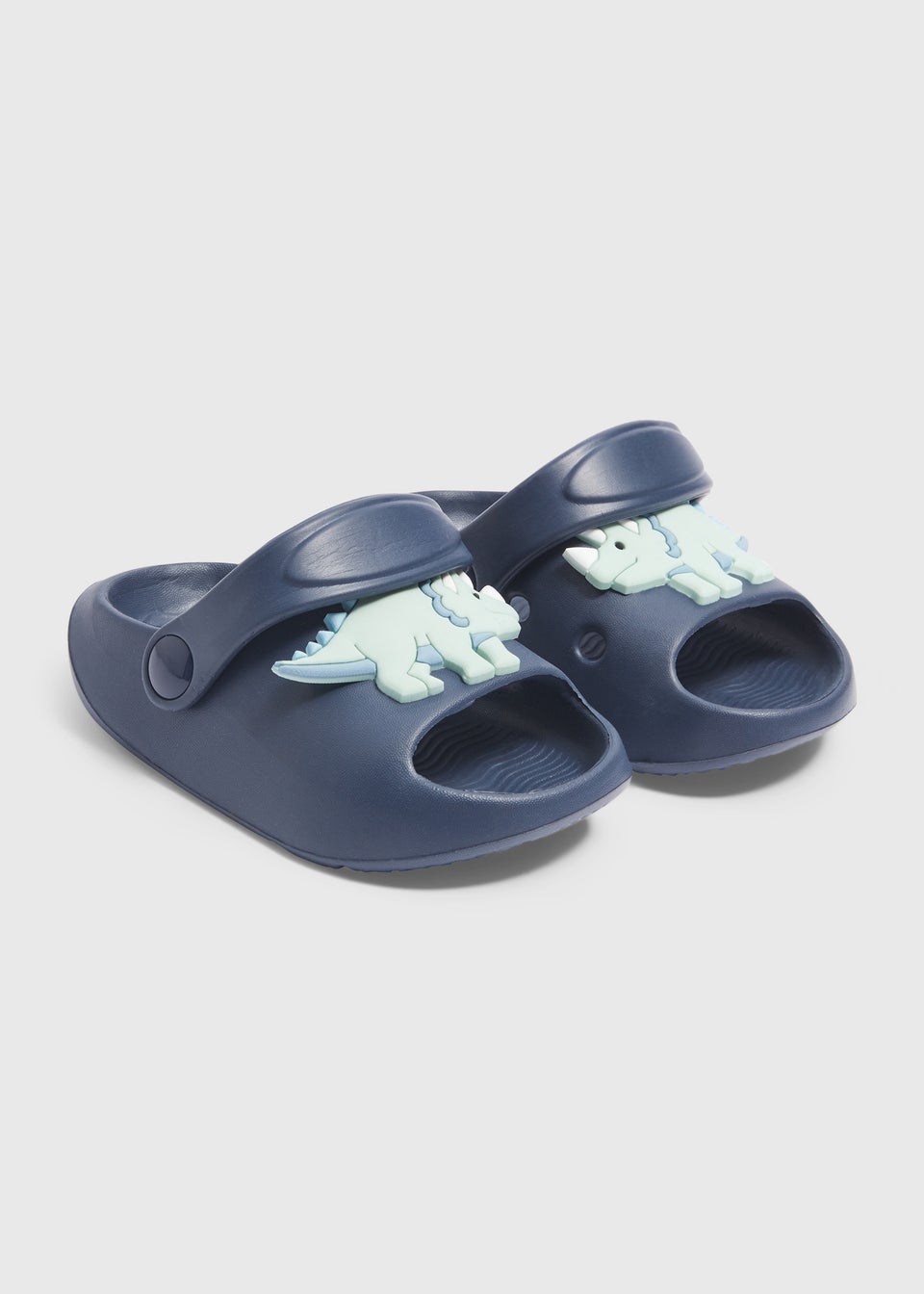 Boys Navy Strap Cloud Sliders (Younger 4-12)