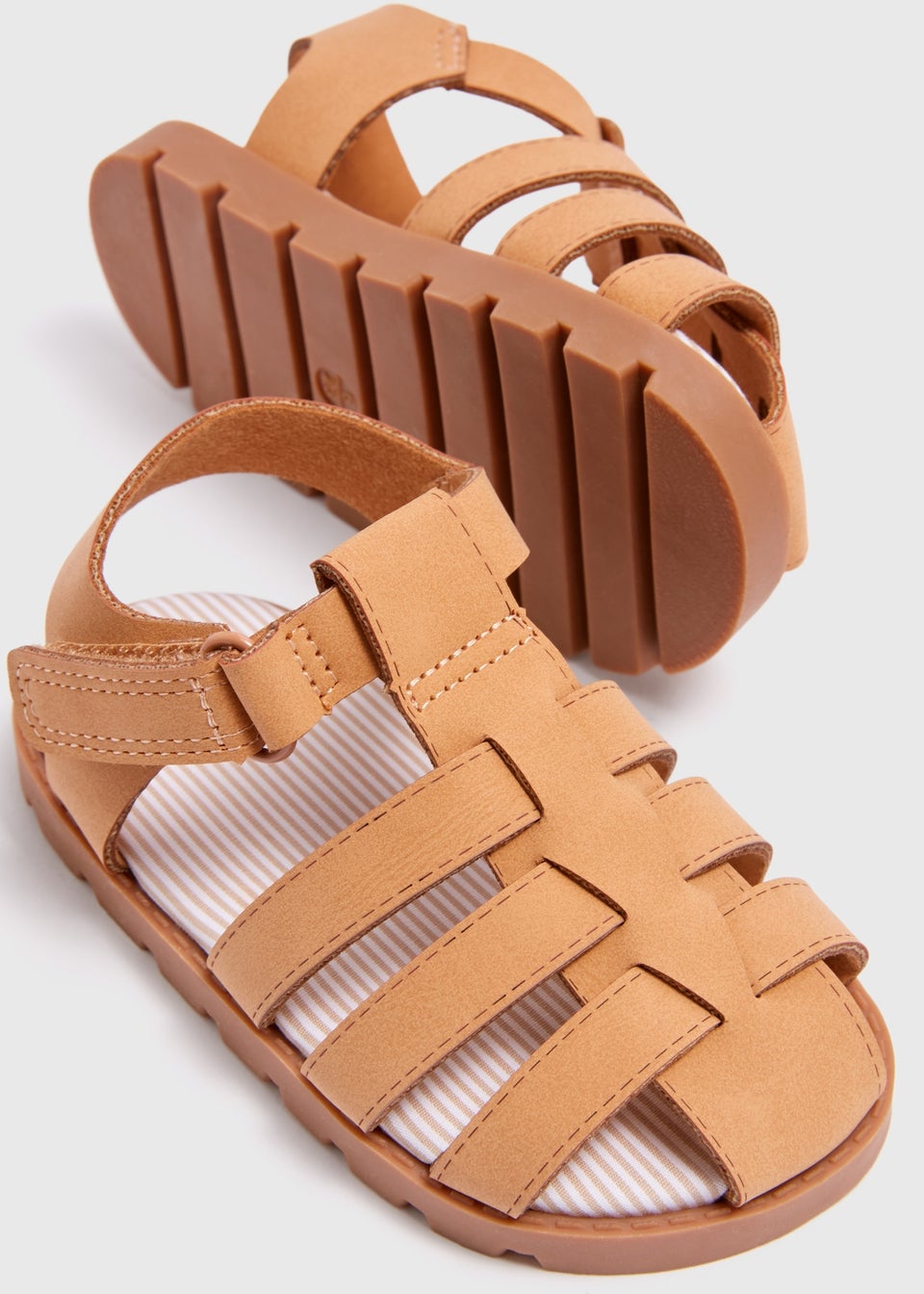 Boys Tan Caged Sandals (Younger 4-12yrs)