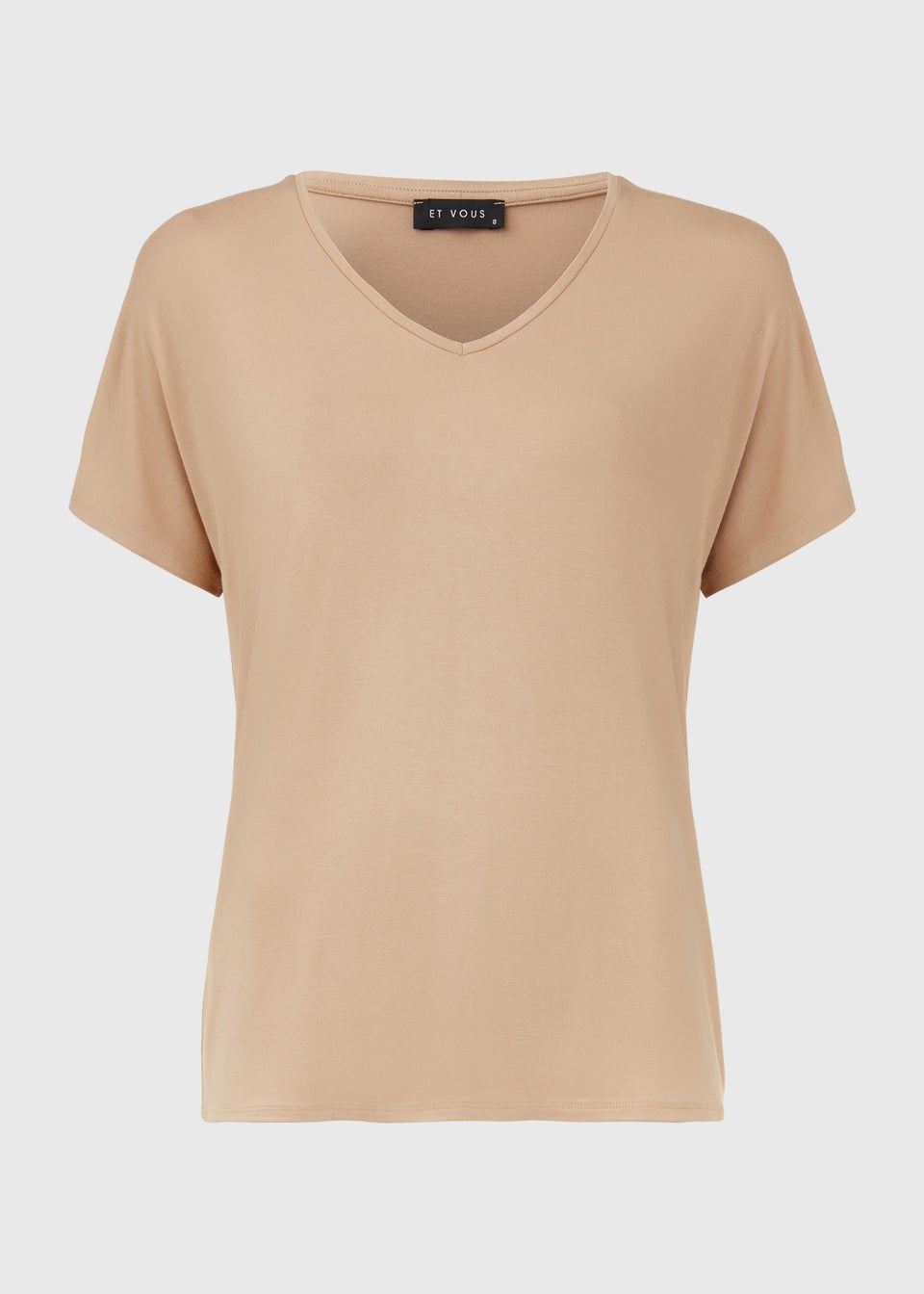 Et Vous Nude Neutral V Neck T-Shirt