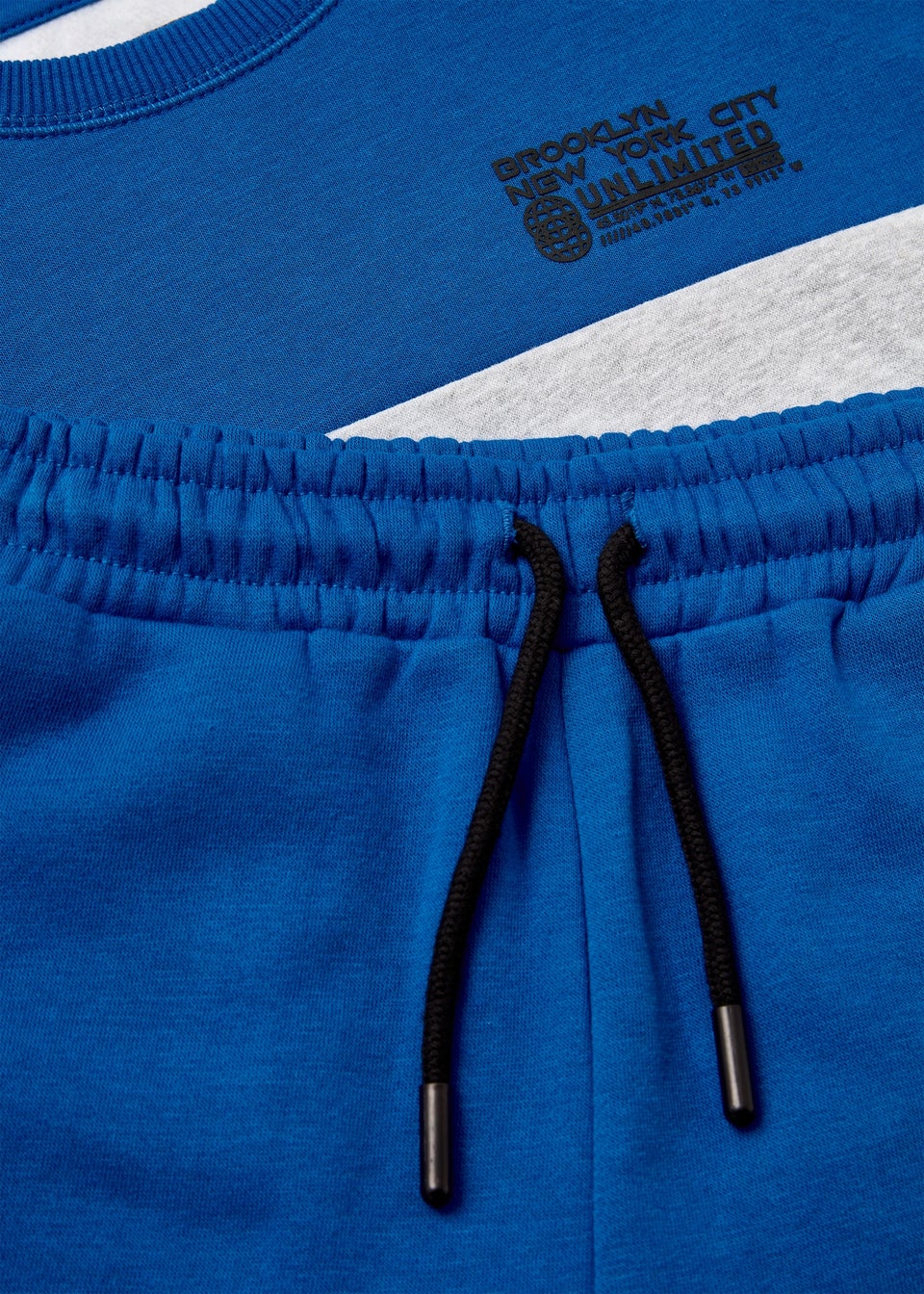 Boys Cobalt Cut & Sew Sweatshirt & Shorts Set (7-12yrs)