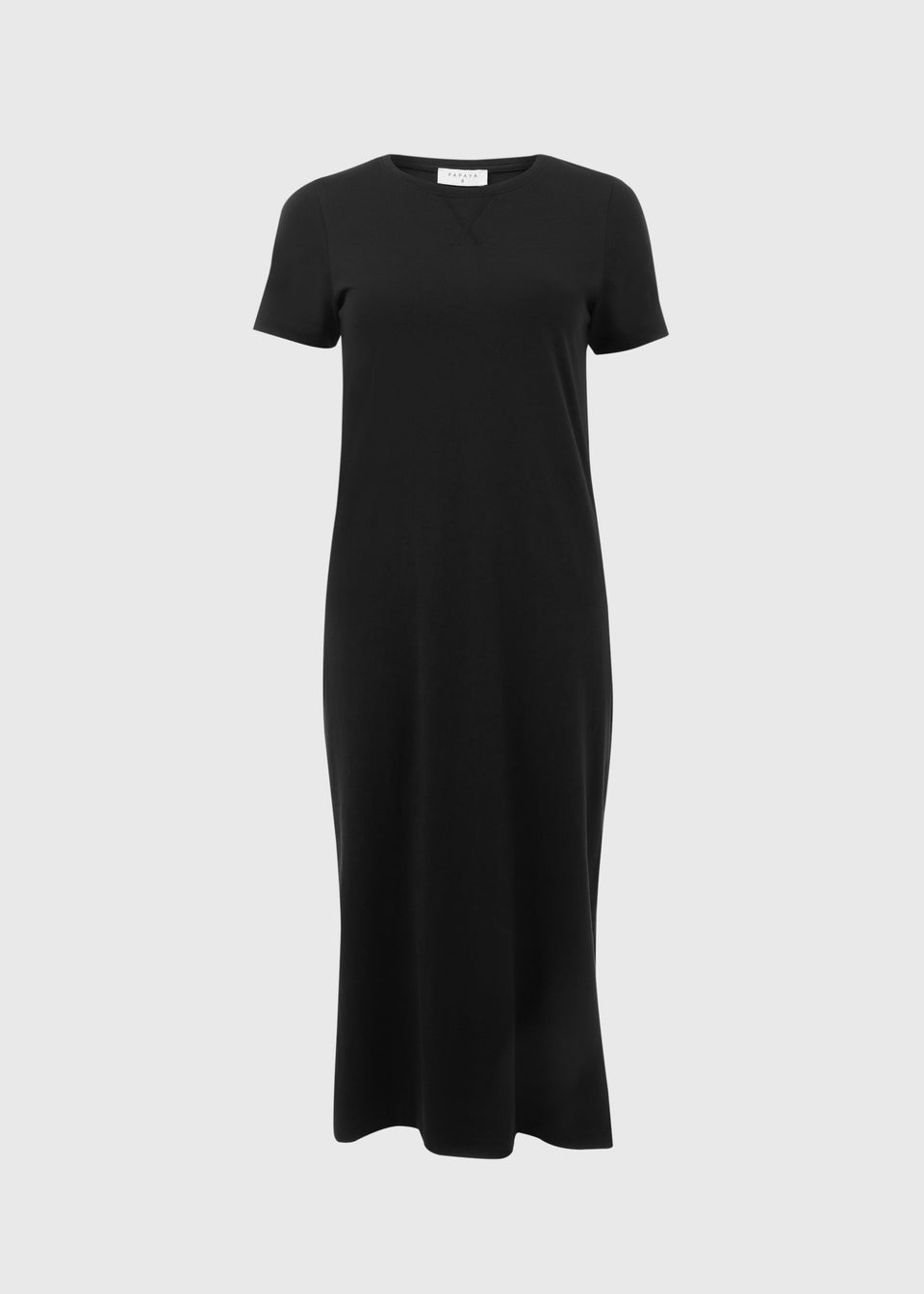 Black Jersey T-Shirt Midi Dress