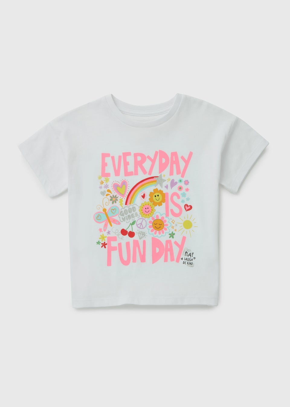 Girls White Fun Day T-Shirt (1-7yrs)