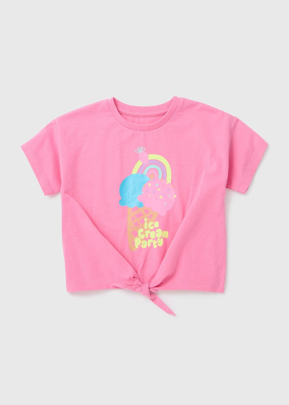 Girls Pink Ice Cream T-Shirt (1-7yrs)