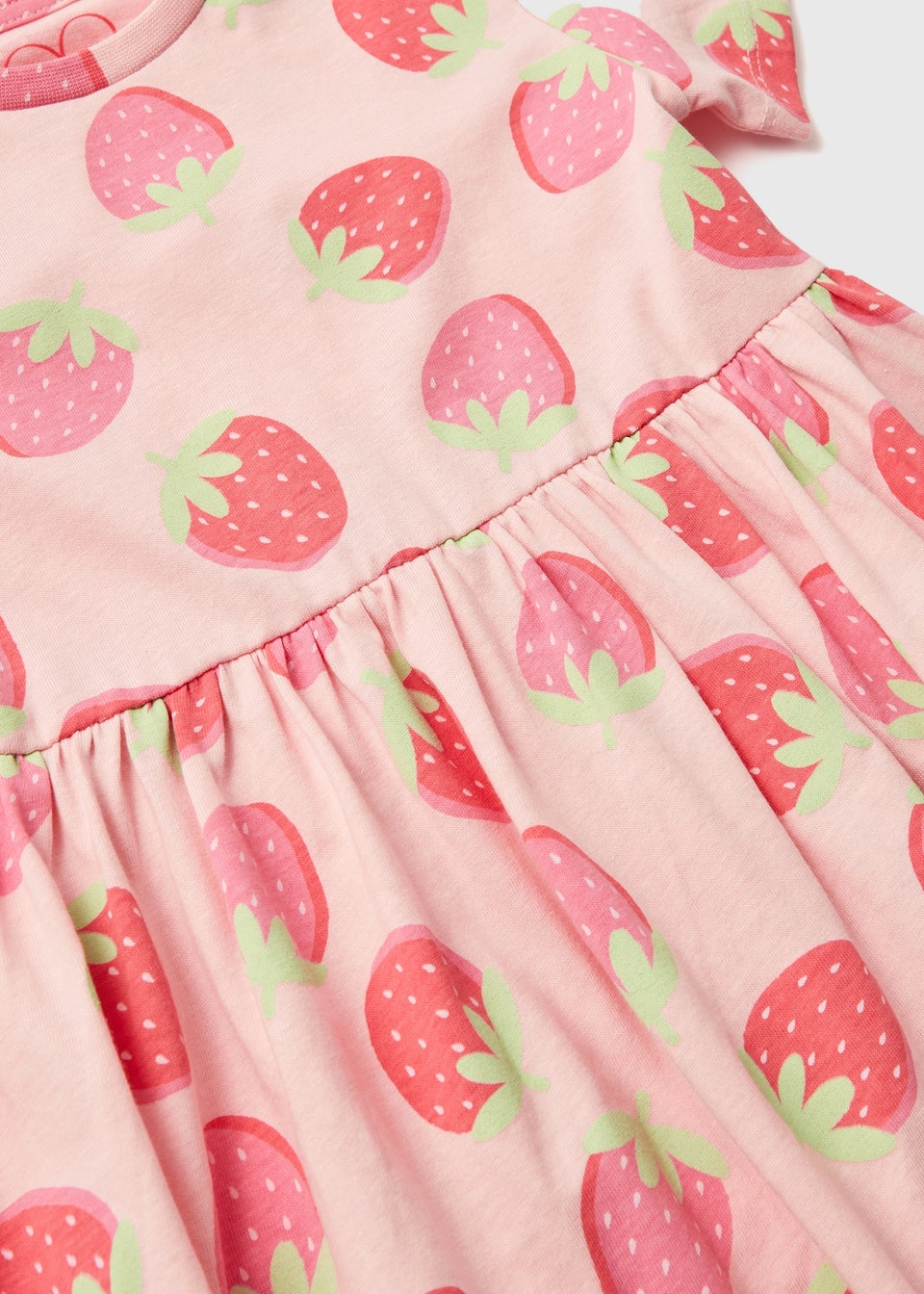 Girls Pink Strawberry Dress (1-7yrs)