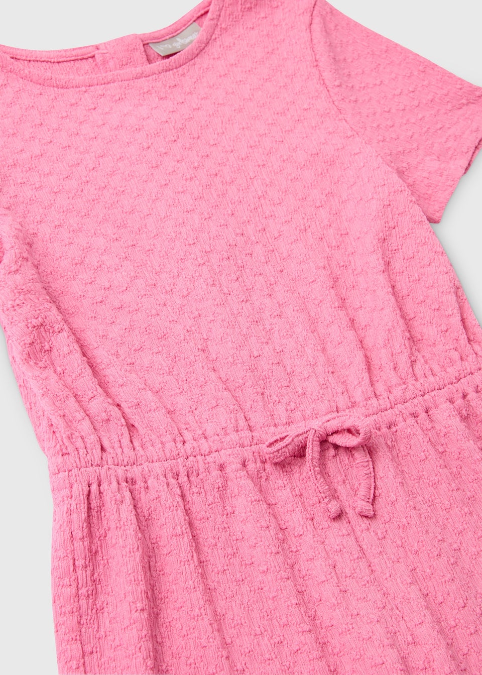 Girls Pink Cargo Pocket Crinkle Jumpsuit (7-13yrs)