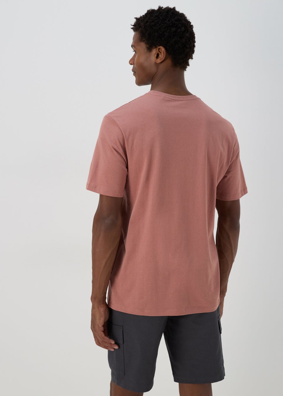 3 Pack Khaki Stone & Pink Plain T-Shirt