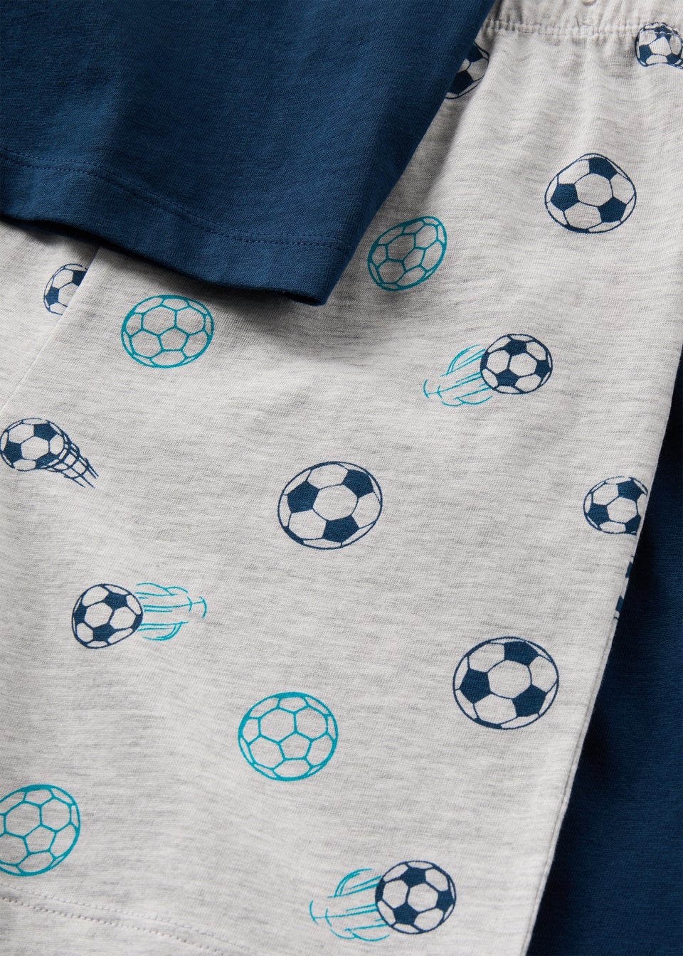 Boys 2 Pack Grey & Navy Football Pyjama Sets (18mths-13yrs)