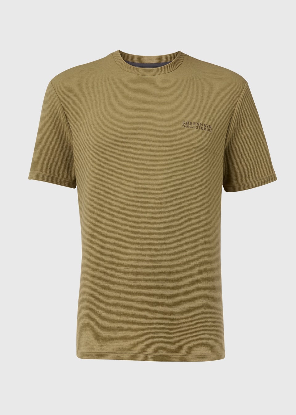 Khaki Ribbed Ottoman T-Shirt