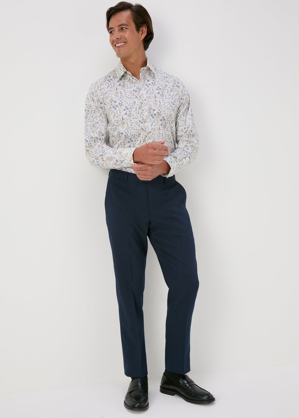 Taylor & Wright Navy Albarn Tailored Fit Trousers