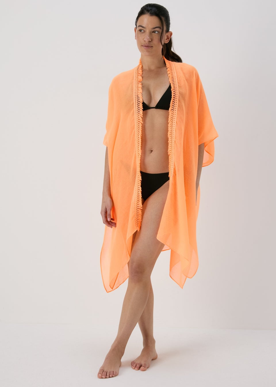 Orange Tassel Kimono