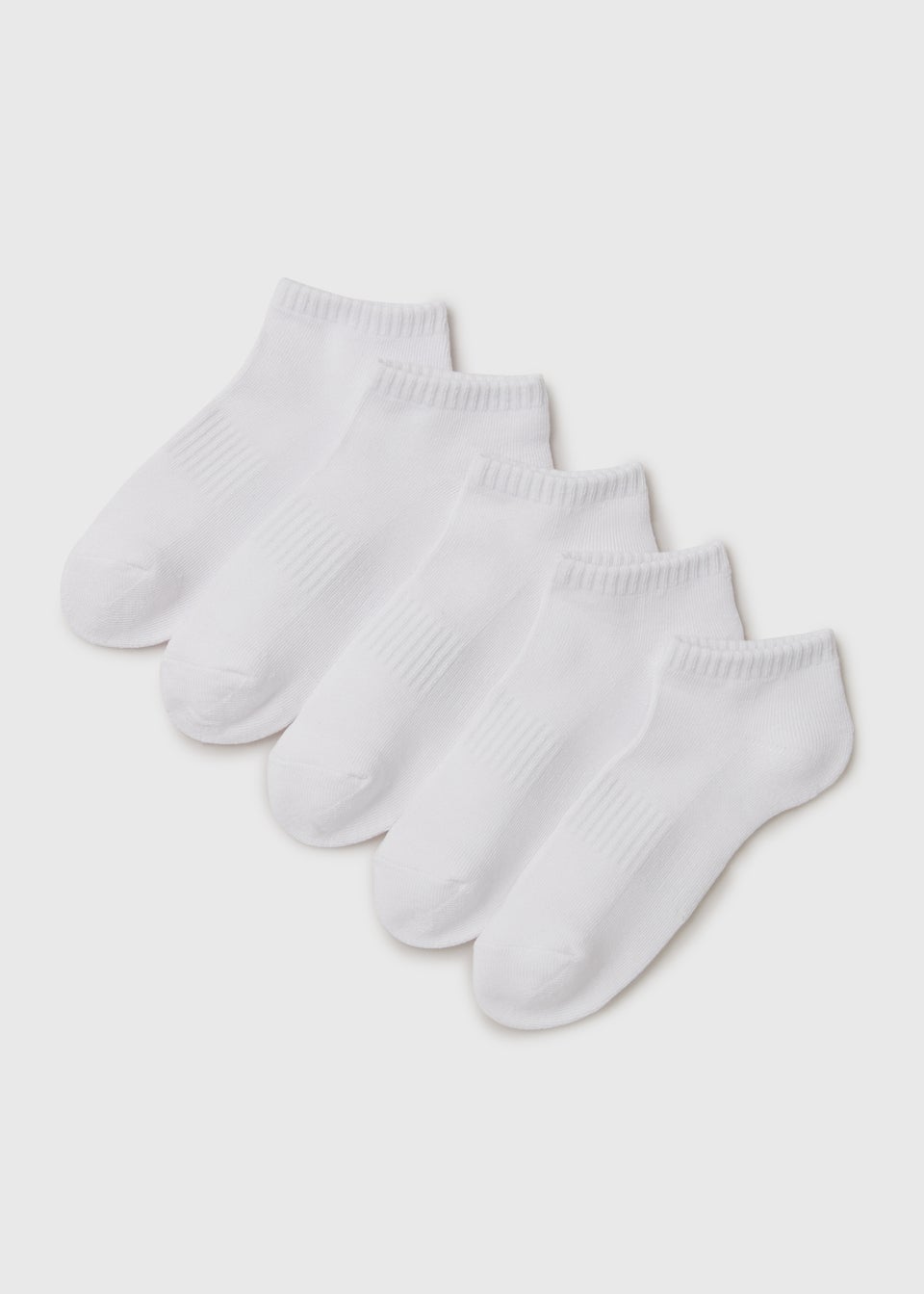 5 Pack White Trainer Socks