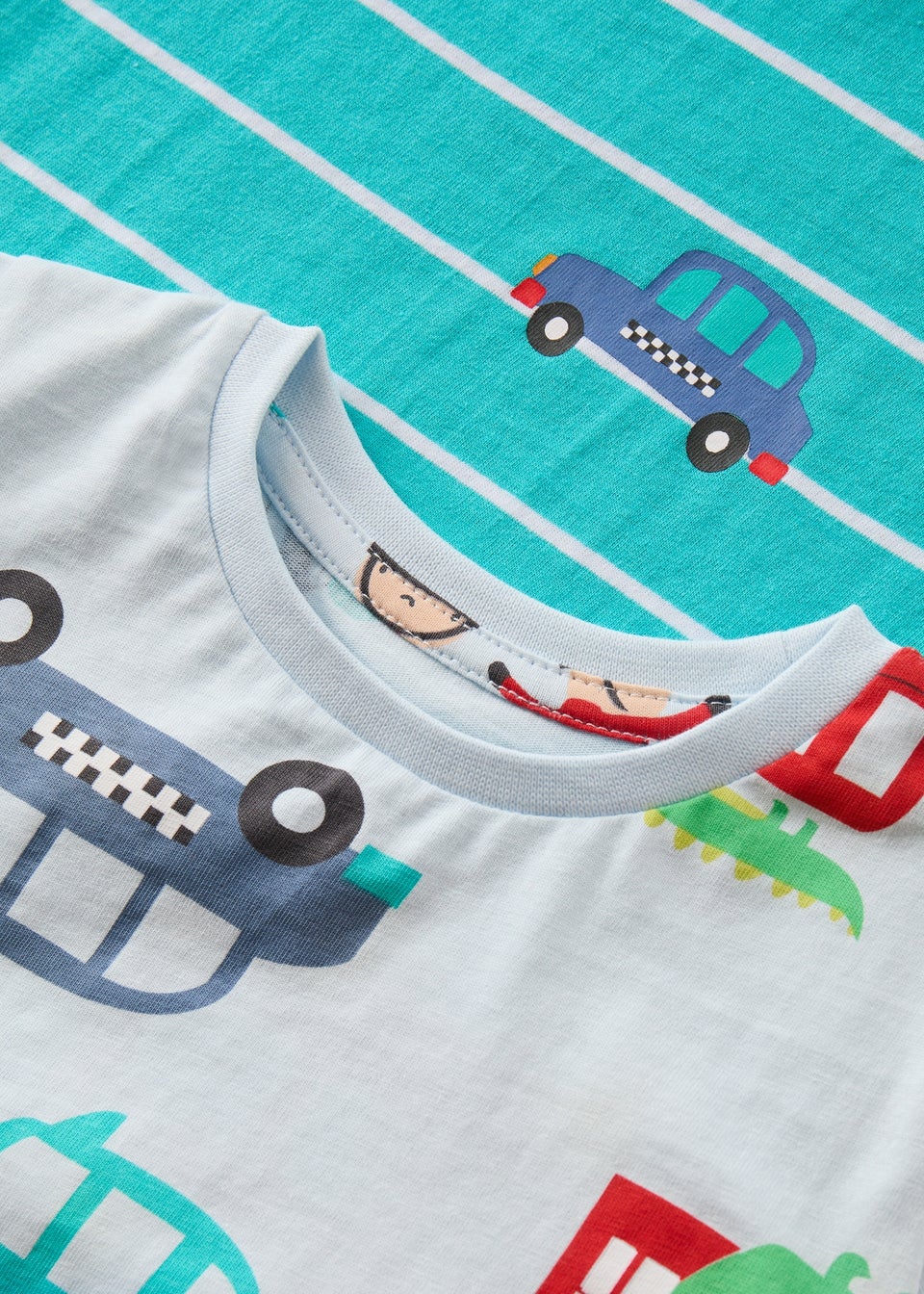 Boys 3 Pack Bus Print T-Shirt & Shorts Pyjama Set (9mths- 5yrs)
