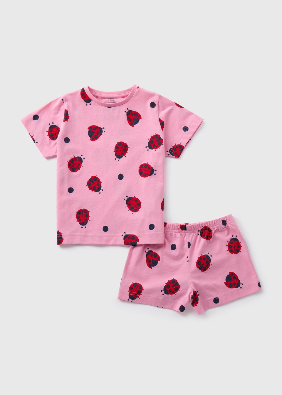 Girls Pink Ladybird Print Pyjama Sets (9mths-5yrs)