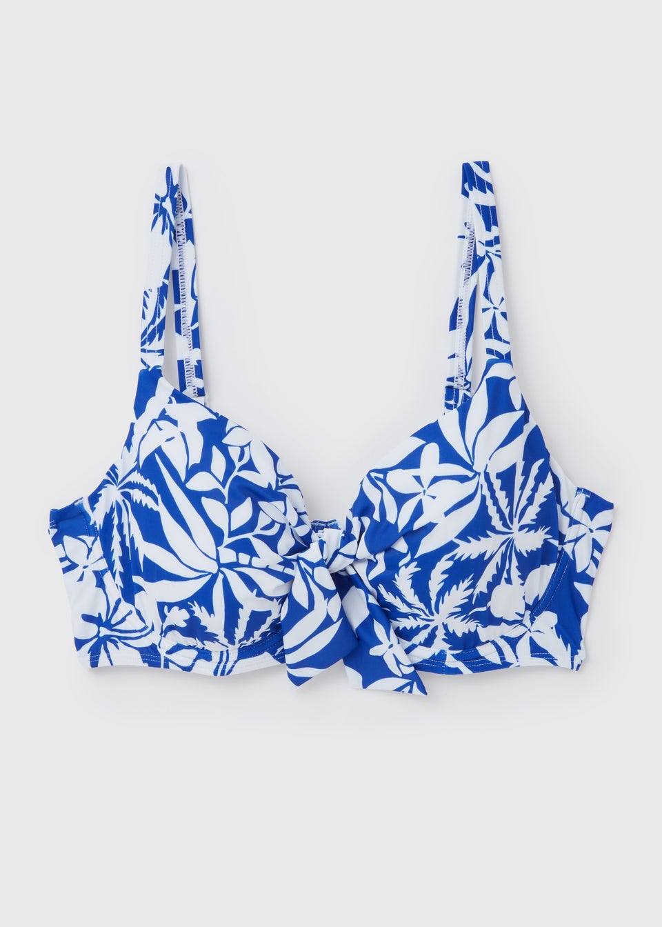 Blue Floral Bikini Top