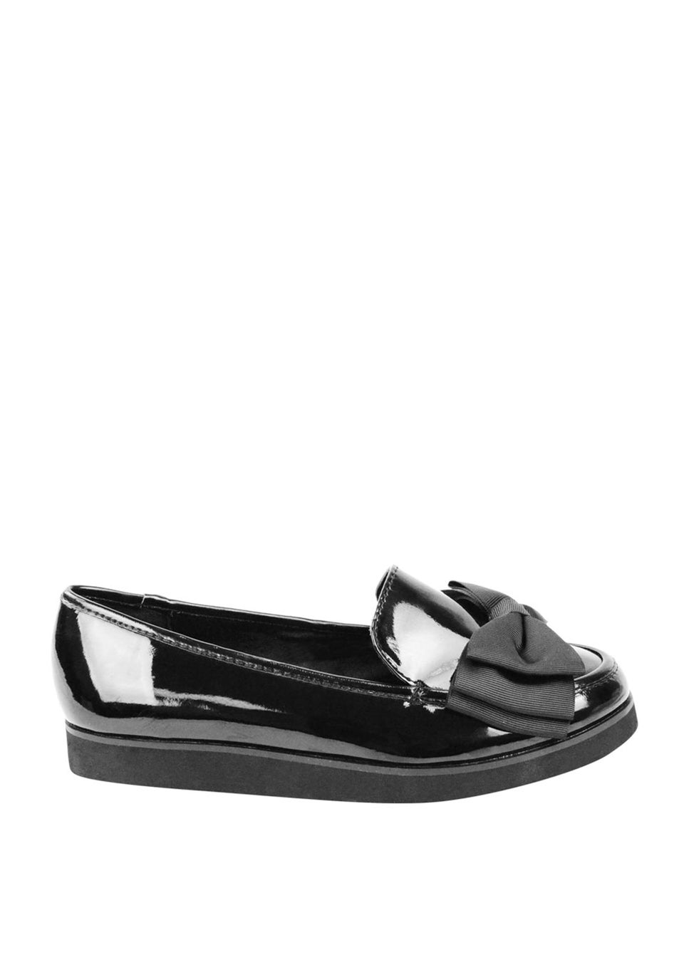 Where's That From Black Patent Pu Alpha Slip On Loafer - Matalan