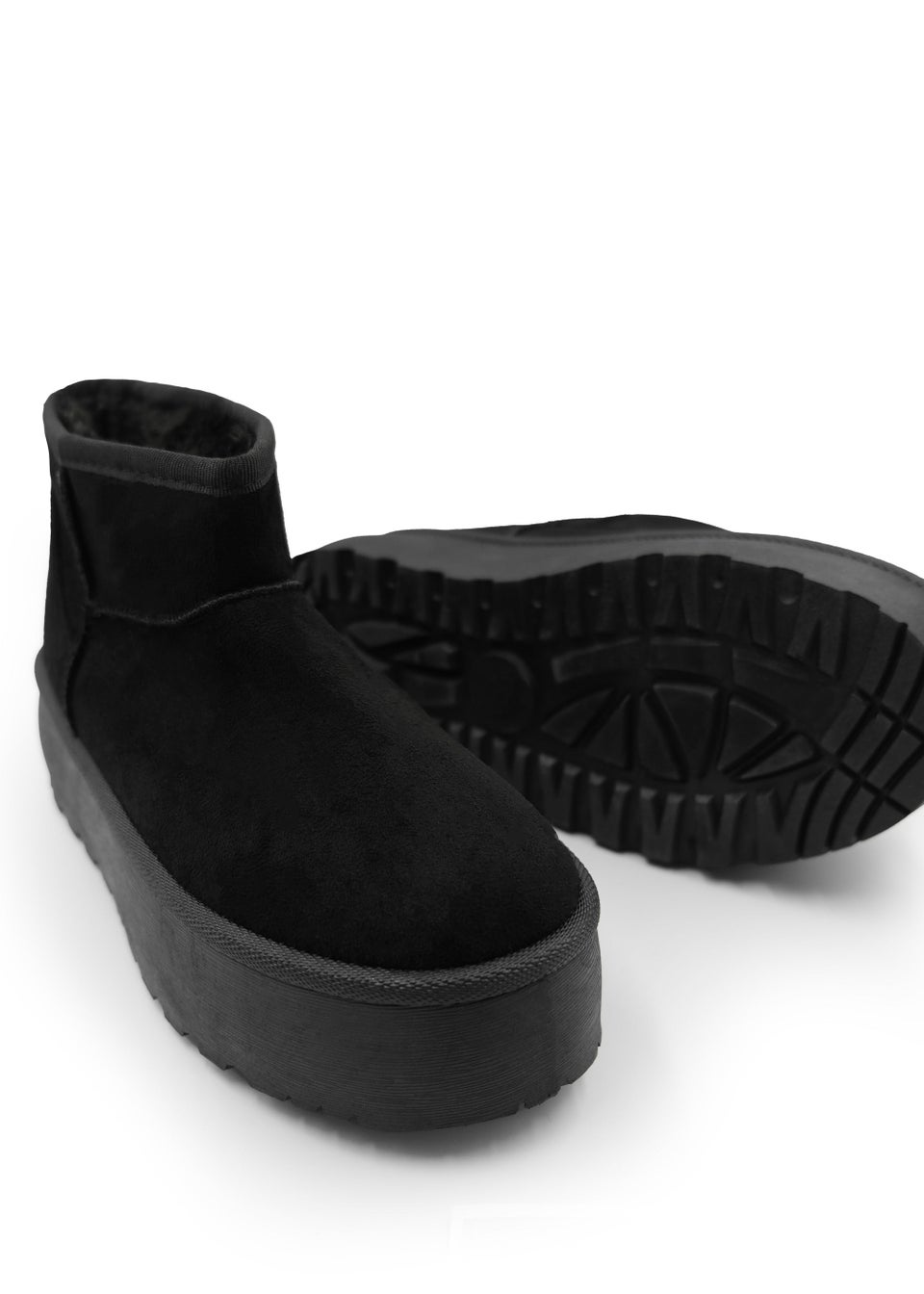 Where's That From Black Suede Erica Slip On Ankle Boots