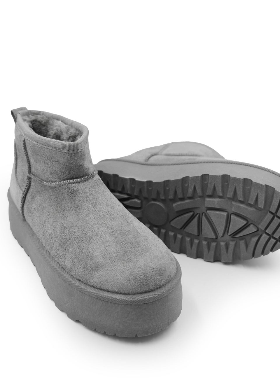 Where's That From Grey Suede Erica Slip On Ankle Boots