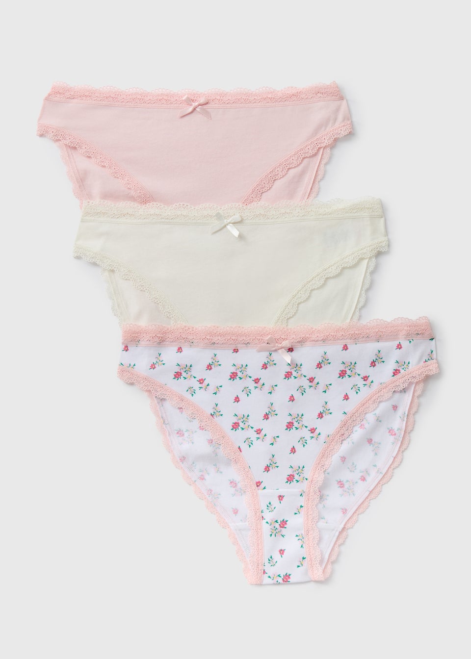 3 Pack Multicoloured High Leg Knickers