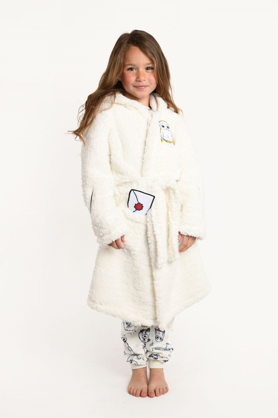 Brand Threads Girls Harry Potter Hedwig Dressing Gown