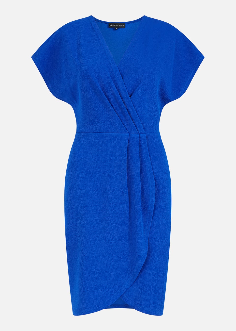 Mela Wrap Front Dress In Blue - Matalan