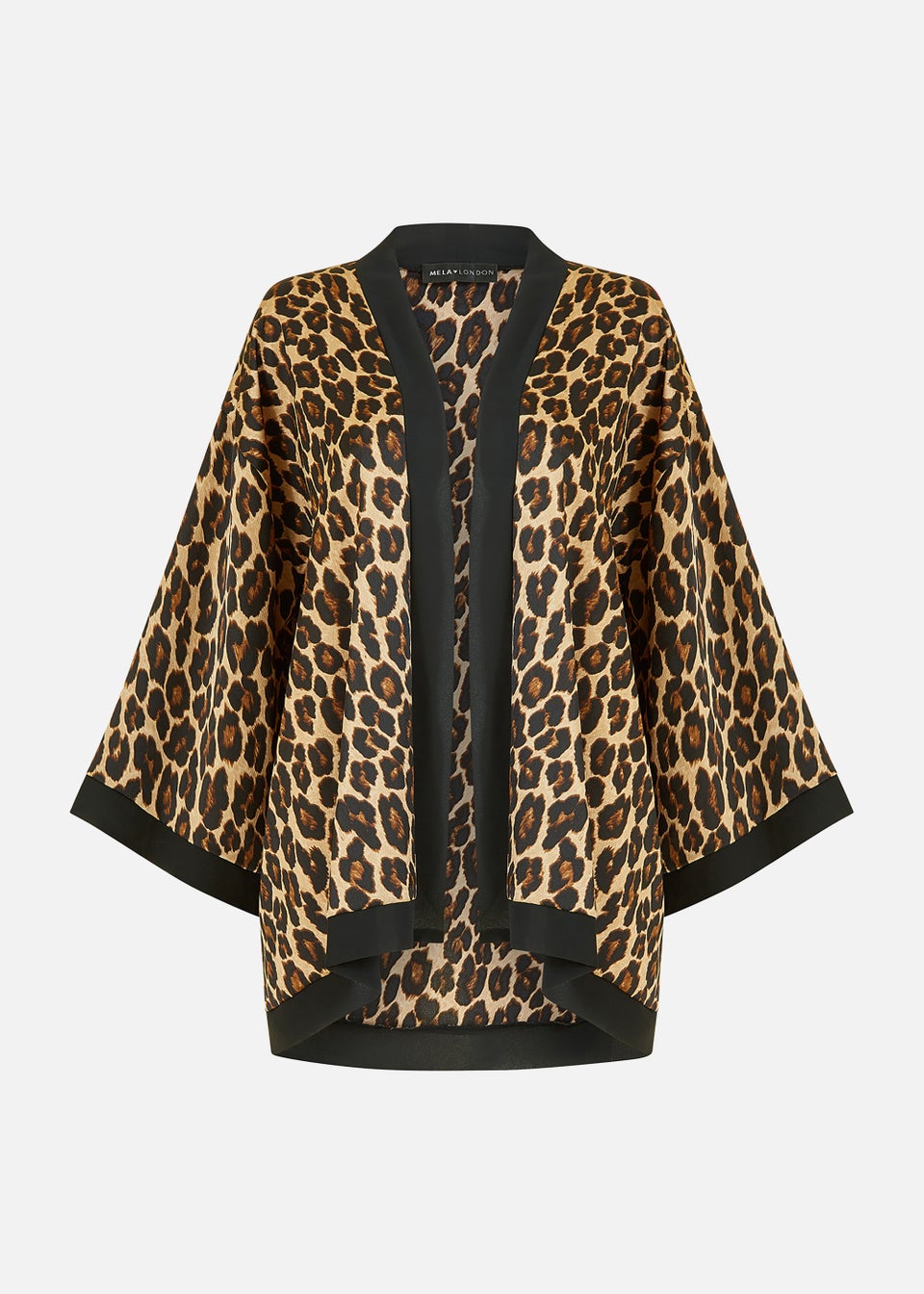 Mela Animal Satin Print Kimono Matalan