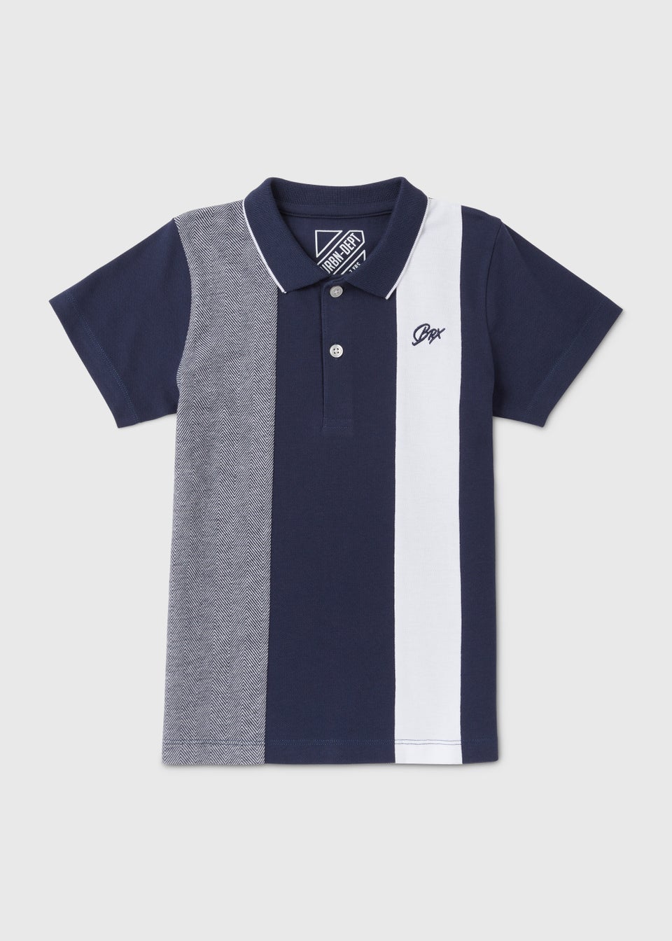 Boys Navy Stripe Short Sleeve Polo Shirt (3yrs-13yrs)