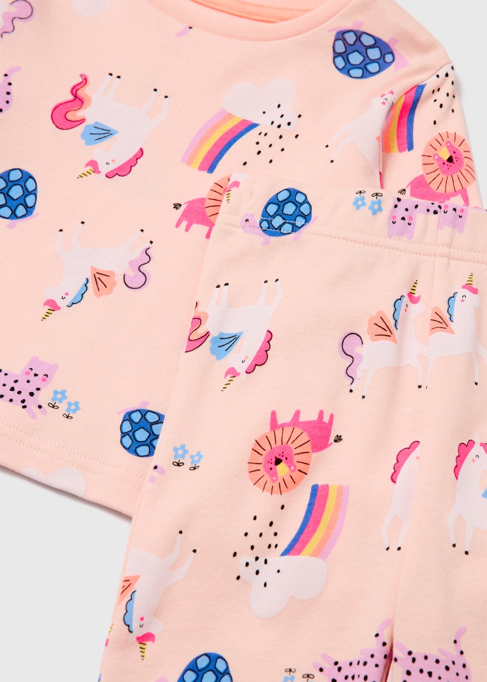 Girls Unicorn Rainbow Pyjamas (9mths-5yrs) - Matalan
