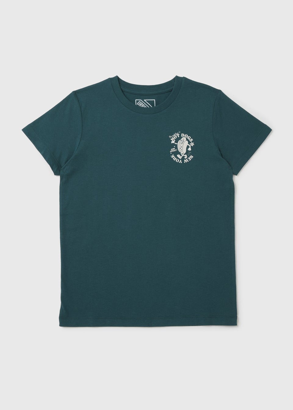 Boys Green New York Hotdog T-Shirt (7-13yrs)